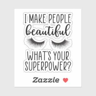 Lash Artist, Lash Tech, Esthetician, Makeup Artist Klistermärken