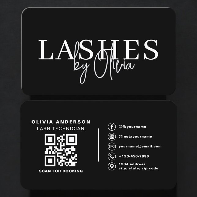 Lash Artist QR Code Booking Visitkort (Skapare uppladdad)