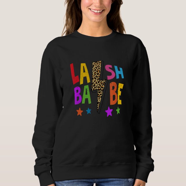 Lash Babe Lash Tech Eyelash Technician Esthetician T Shirt (Framsida)