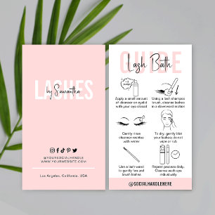 Lash Bath Care Guide Eyelash Cleanser Feminine Visitkort