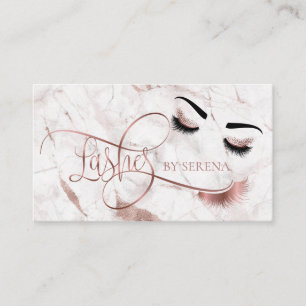 Lash Beauty Makeup Girl Lash Extension Marble Visitkort