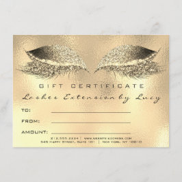 Lash Beauty Studio Makeup Certificate Gift Guld