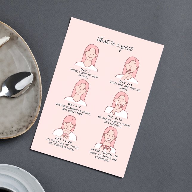 Lash/Brow Aftercare Instructions & Möte Visitkort (Skapare uppladdad)