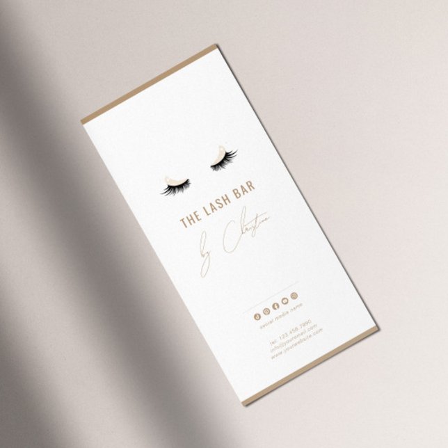 Lash Brow Bar Business Prissättningsguide Skönhets Reklamkort (Skapare uppladdad)