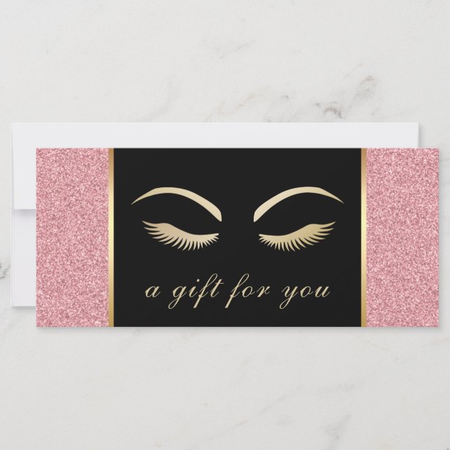 Lash & Brow Makeup Artist Salon Gift-certifikat (Framsida)