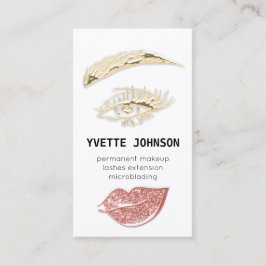 Lash Brow Permanent Makeup-Logotyp QRCode GlitterR Visitkort