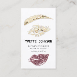 Lash Brow Permanent Makeup-Logotyp QRCode Ro Visitkort