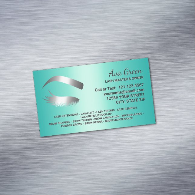 Lash & Brow Technician Magnetiska Visitkort (In Situ)