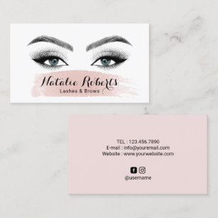 Lash Brows Beauty Salon Anpassningsbar Ögon Färg Visitkort