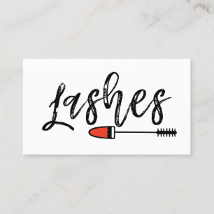 Lash Brows Brows Modern Script Minimal Makeup Beau Visitkort