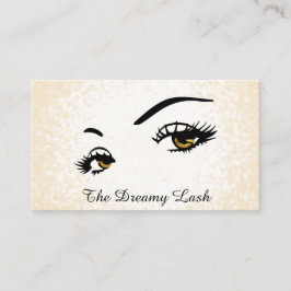 *~* Lash Brows Extensions Guld Glitter Visitkort