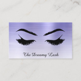 *~* Lash Brows Extensions QR Metall Denim Blue Visitkort