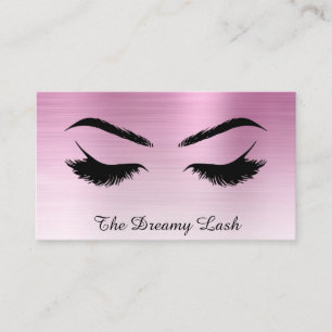 *~* Lash Brows Extensions QR Metall DUSTY RO Visitkort