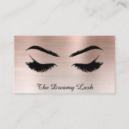 *~* Lash Brows Extensions QR Metall PEACH BRONZE Visitkort