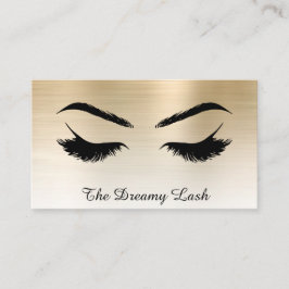 *~* Lash Brows Extensions QR Metallic GULD Visitkort