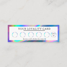 Lash Brows HoloGrapics Loyality Card