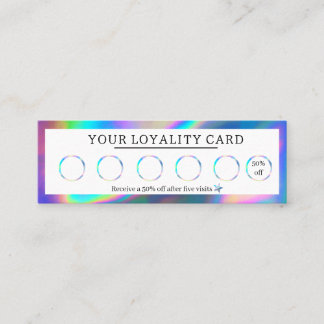 Lash Brows HoloGrapics Loyality Card Mini Visitkort