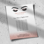 Lash Brows Makeup Artist Ro Guld Beauty Salon Flygblad<br><div class="desc">Lash Brows Makeup Artist Ro Guld Beauty Salon Brochures.</div>