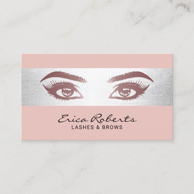 Lash Brows Makeup Artist Ro Guld Beauty Salon Visitkort (Framsida)