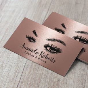 Lash & Brows Makeup Artist Ro Metallic Visitkort