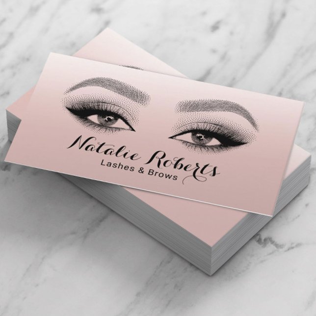 Lash Brows Makeup Artist  Rosa Beauty Salon Visitkort (Skapare uppladdad)