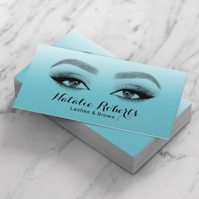 Lash & Brows Makeup Artist Teal Beauty Salon Visitkort (Skapare uppladdad)