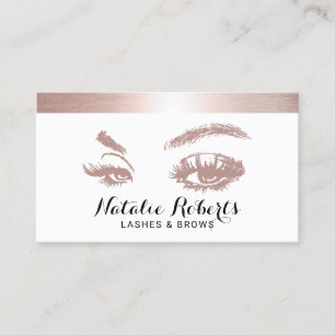 Lash Brows Makeup Artist Trendig Ro Guld Gräns Visitkort