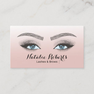 Lash Brows Microblading Beauty Salon Rosa Visitkort