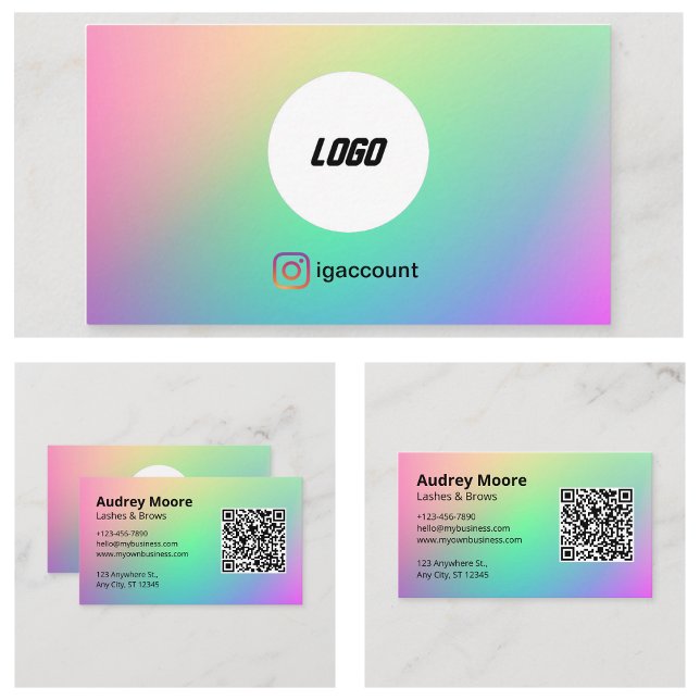 Lash Brows Minimalistisk Elegant Logotyp Visitkort (Lash Brows Minimalist Elegant Logo Business Card
)