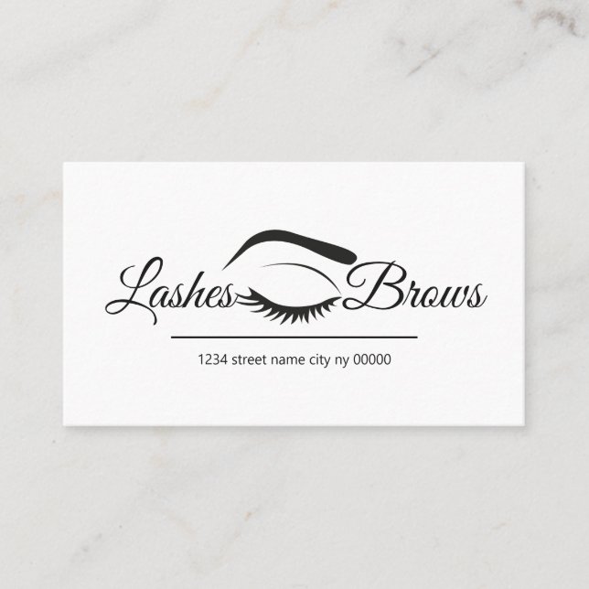 Lash & Brows Salon Visitkort (Framsida)
