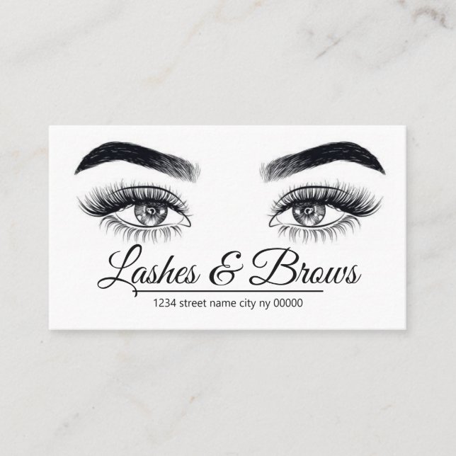 Lash & Brows Salon Visitkort (Framsida)