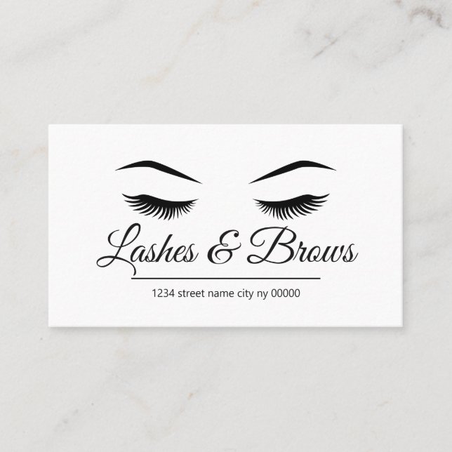 Lash & Brows Salon Visitkort (Framsida)