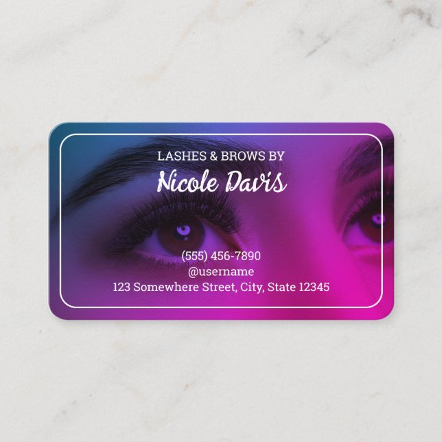 Lash Brows Tech Visitkort (Framsida)