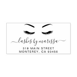 Lash Business Simple Minimalist Returadress Självfärgande Stämpel