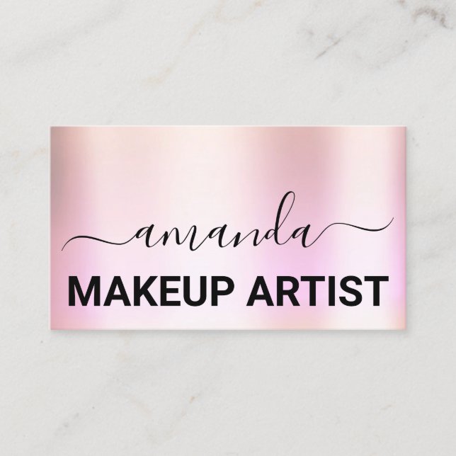 Lash Care Makeup Logotyp Abstrakt Ro Minimalism Visitkort (Framsida)