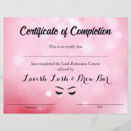 Lash-certifikat slutfört