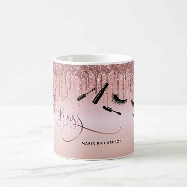 Lash Chef Makeup Eyebrow Öga Lash Drickning Guld Kaffemugg (Center)