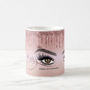 Lash Chef Makeup Eyebrow Öga Lash Drickning Guld Kaffemugg