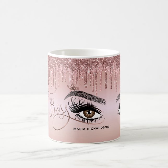 Lash Chef Makeup Eyebrow Öga Lash Drickning Guld Kaffemugg (Center)