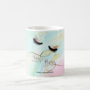 Lash Chef Makeup Eyebrow Öga Lash Drickning Guld Kaffemugg