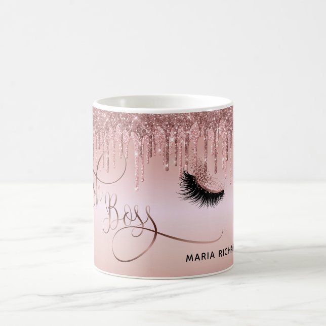 Lash Chef Makeup Eyebrow Öga Lash Drickning Guld Kaffemugg (Center)