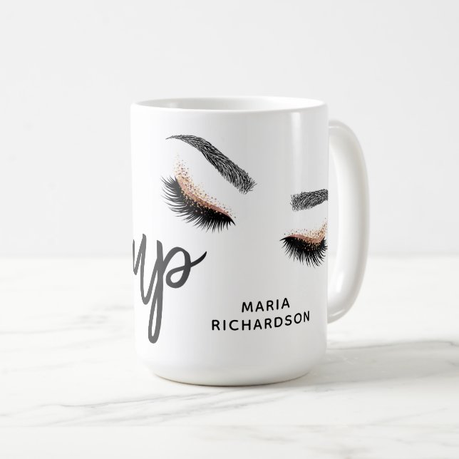 Lash Chef Makeup Eyebrow Öga Lash Ro Guld Kaffemugg (Framsida höger)