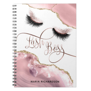 Lash Chef Makeup Eyebrow Ögon lider av rosa Anteckningsbok