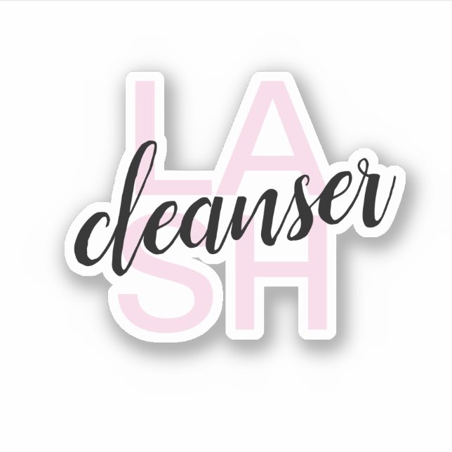 Lash Cleanser Sticker Klistermärken (Framsida)