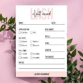 Lash Client-posten Feminine  Rosa Modern Visitkort