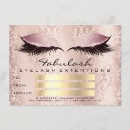 Lash Damask Rosa Makeup Artist Certificate Gift