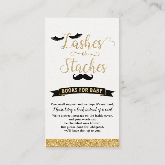 Lash eller Stacher Gender Reveal (Visa) för Bok Tilläggskort (Framsida)