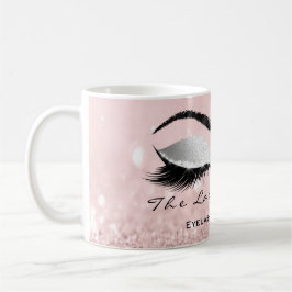 Lash Exention Beauty Studio Grått Öga Glitter Kaffemugg