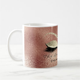 Lash Exention Beauty Studio Ro Guld Glitter Kaffemugg