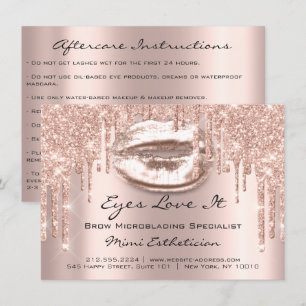 Lash Extension Aftercare Instruction Spark Kiss Inbjudningar
